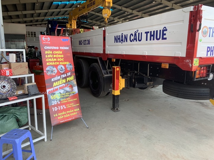 Tiếp tục cập nhật chương trình sửa chữa lưu động chăm sóc khách hàng Hino Đại Phát Tín tại Bình Thuận