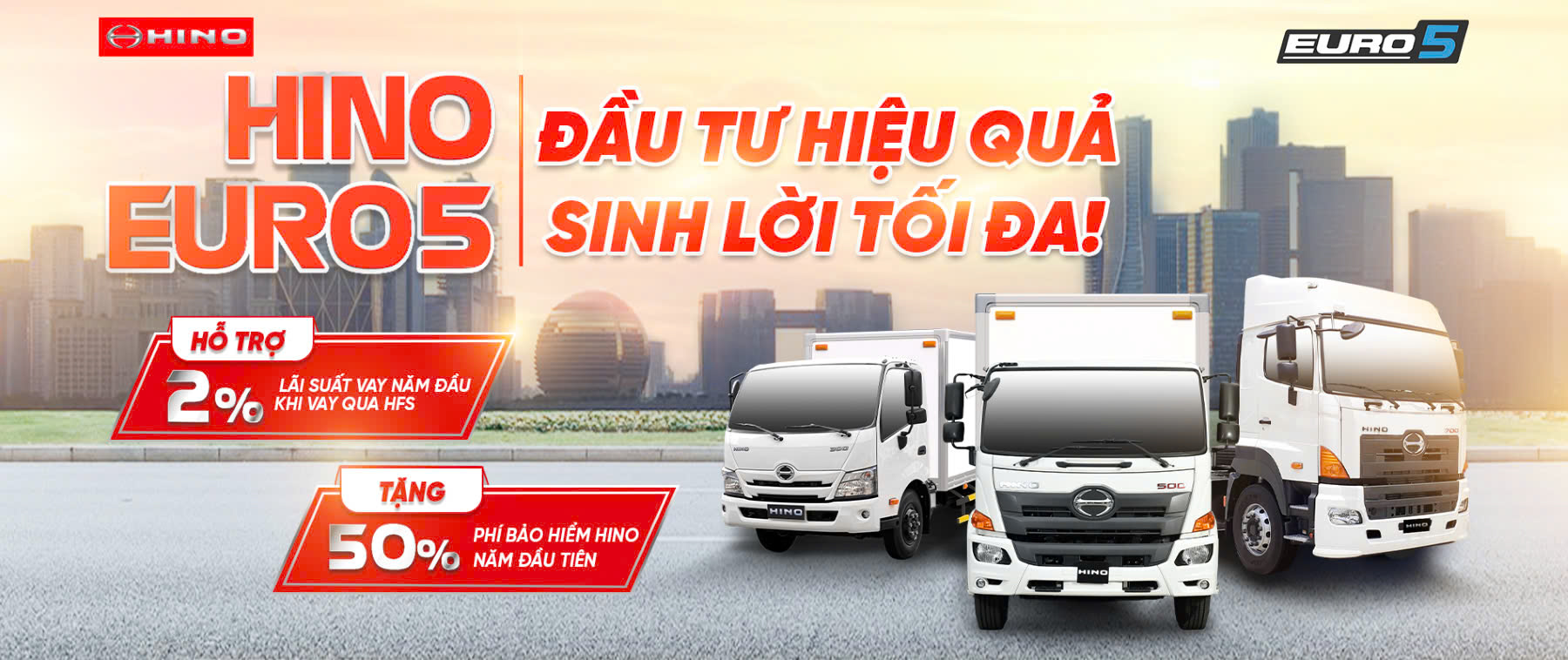 KHUYẾN MẠI DÀNH CHO KHÁCH HÀNG MUA XE HINO EURO5